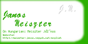 janos meiszter business card